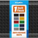 1" Thick Kitchen Mats for Floor, Water Resistant Floor Rug,Black/72" x 20"