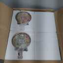 Set of 2 Brushed Brass Vanity Lights, Industrial Bathroom Wall Sconces with Glass Shades for Mirror Lighting