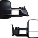 AERDM Towing Mirrors Manual Operated Textured Black Telescoping fit 1988-1998 Chevy GMC Exterior Accessories Mirrors fit C1500 C2500 C3500 K1500 K2500 K3500, 16x24cm