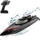 GoolRC WLtoys WL916 Remote Control Boat, 60KM/H High Speed RC Racing Boat for Pools or Lakes, 2.4GHz RC Boats with Low Battery Alarm for Teens and Adults, 46.7cm x 14cm x 13cm