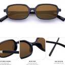 Retro Rectangle Sunglasses for Women Trendy Vintage Cool Rectangular Shades Fashion Small Square Frame