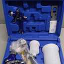 HVLP Air Gravity Spray Gun Set,2-Sprayer paint Gun,0.8mm 150ml & 1.4mm 600ml Auto Gravity Feed Painting with Locking Air Pressure Regulator Gauge Air Spray Nozzle Gun for Cake Decoration,Model Making