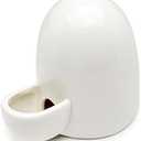 Dahey Drinking Water Feeder Ceramics Slient Bottle Waterer Automatic Small Pets for Hamster Hedgehog Chinchilla Ferret Small Guinea Pig, White, 8Oz