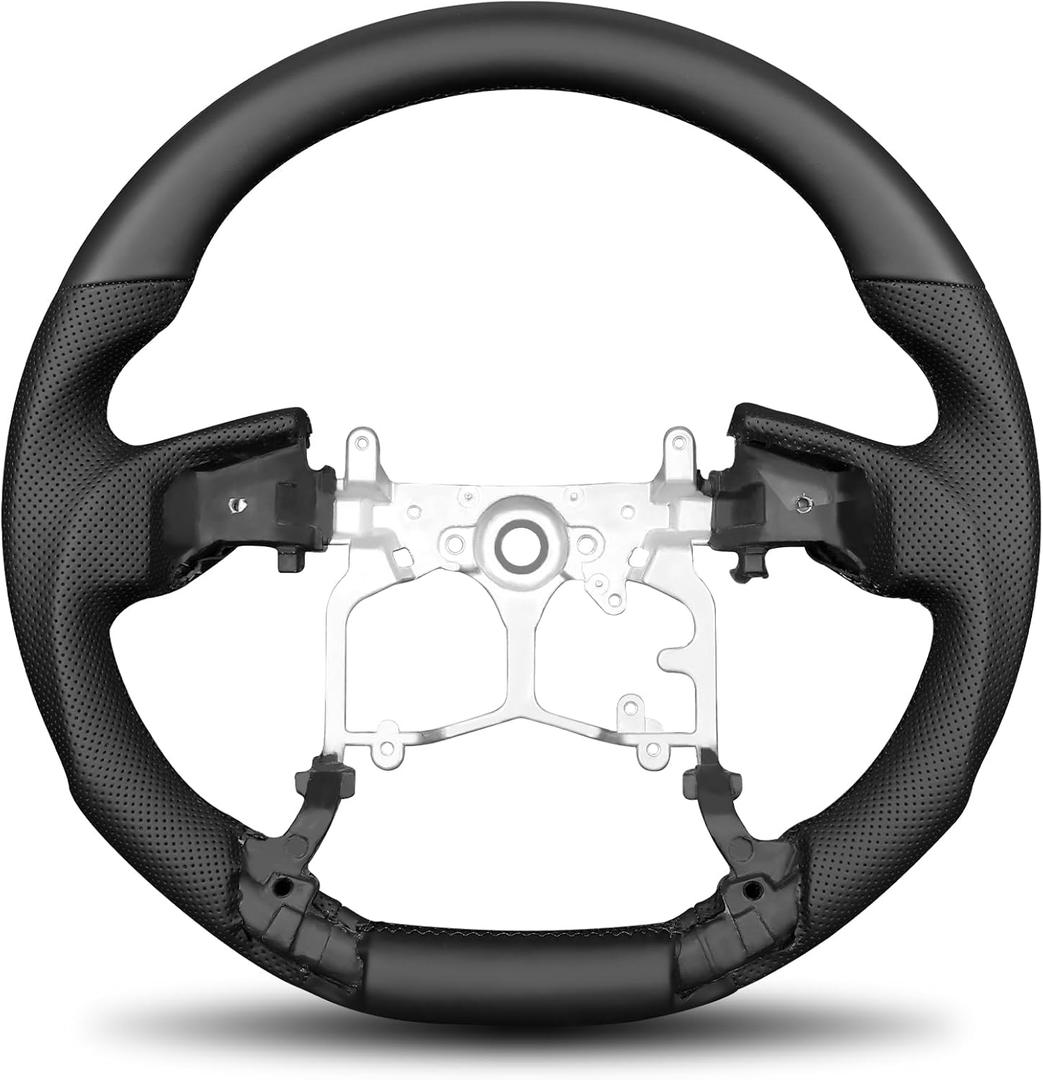 Full Black Leather Steering Wheel, for Toyota Tacoma 20122023, for 4Runner 20102024, for Tundra 20142021, for Prado LC150 20102017