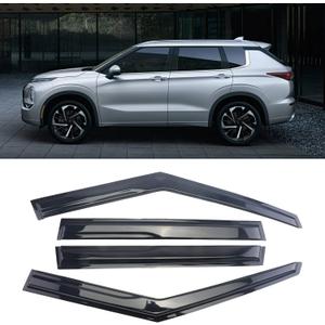 Black Outside Mount Window Rain Guards Compatible with 2022-2023 M-itsubishi Outlander,Durable Window Visor Deflectors