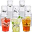 150 Pcs Wedding Plastic Cups Bulk 12oz Bridal Shower Cups Wedding Decorations for Reception Mr and Mrs Cheers to Love Bridal Party Supplies