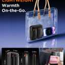 Hand Warmers Rechargeable with Charge Case, 2 Packs 14,000mAh Electric Hand Warmer Battery Powered Dual Sided Reusable Long Battery Life Portable Pocket Heater Gifts for Men Women Golf, Hunting Gear (Black)