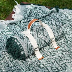 Genovega 2 in 1 Extra Large 80"* 80" Rug Picnic Waterproof Outdoor Beach Blanket Foldable Camping Mat Summer Camp Equipment HoneymoonStuff Hawaii Essentials Hunting Accessories Car Set Women Gifts (Green)