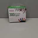 PREXTEX Multicolored Christmas Lights with Green Wire, 60 Feet, 300 Lights, Colorful String Lights Indoor or Outdoor - Incandescent String Lighting for Christmas Tree Decorations for Fences and Patios