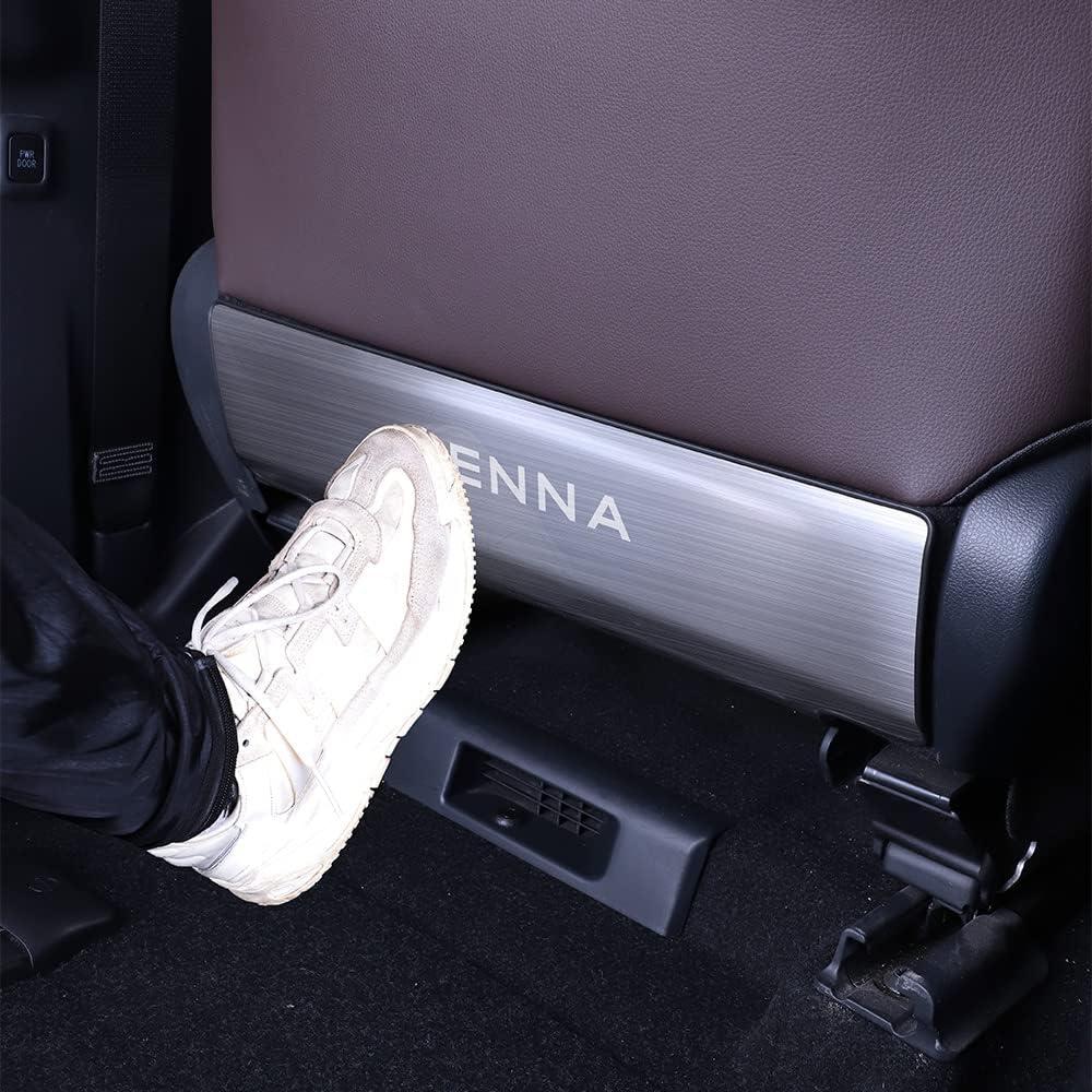 MagicCar Back Seat Protector fit for 2021-2025 Toyota Sienna Accessories-Best Stainless Steel Protection for Automotive interiors from Dirt, Scratches-Protector Back of Seat (Silver)