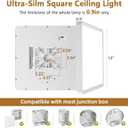 12 Inch Square LED Flush Mount Ceiling Light, 30W, 3000LM Square Light Fixture 3000K/4000K/6000K CCT Selectable, LED Flat Panel Ceiling Light Fixture for Bedroom,Kitchen,Living Room (2PK-White)