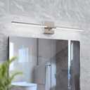 32 Inch Brushed Nickel Bathroom Vanity Light, Built-in Dimmer 2700K-6000K 1450LM LED, 360 Rotatable Bathroom Lights Over Mirror for Makeup, Shaving, Restroom, Powder Room ETL FCC
