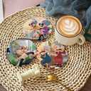 askkqtx 8 Pcs Fruits Diamond Art Coasters Kits with Holder, Diamond Painting Coasters Kits for Adults, DIY 5D Diamond Dots Small Mini Kit Full Round Drill Art Craft Supplies 4X4 Inch