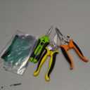 3 Pack Garden Pruning Shears Stainless Steel Blades Handheld Pruners Set with Gardening Gloves