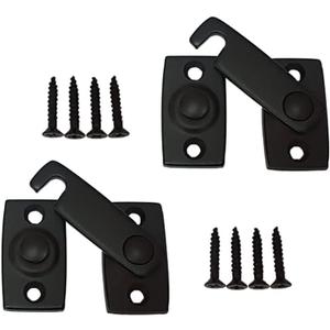 QCAA Solid Brass Shutter Bar/Door Latch, 7/8" x 2-3/32", ORB US10B (Oil-Rubbed Bronze), 2 Pack, Made in Taiwan