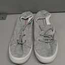 FUNKYMONKEY Shoes for Women, Comfort Low Top Canvas Slip On Sneakers Classic Casual Walking Shoes (9, Grey/Jd)