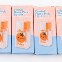 Orange Juice Box Floss Dispenser, Pack Of 4