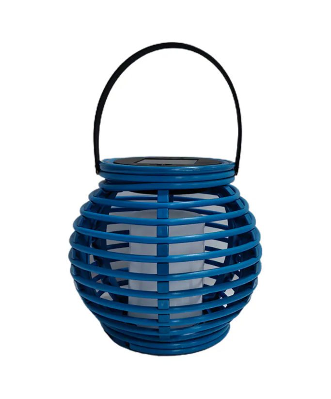 Everyday Living Solar Lantern - Aqua 5.9 in