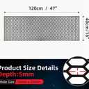 AggAuto 47"x16" ABS Plastic Universal Car Grill Mesh, Automotive Grille Insert Bumper Honeycomb Hole 10x25mm Hex Grids Black