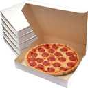 BOARDS+ Extra Thin White Paperboard Boxes 10 x 10 x 1.75 Inches (15 Pack) For Homemade Pizzas, Pastries, Carryouts, Gifts & DIY Projects