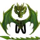 Nirvany Kids Dragon Cosplay Costume - Wing Tail Mask Set for Boys & Girls - Halloween