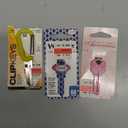 Set of 3 ( CLIP KEY-68-SC1-ASST6 + Hillman Group Rsc WACKEY-68-SC1-HOME-RWB )