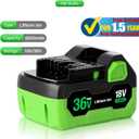TenHutt Upgrade 18V/36V 6000mAh Lithium-ion Replacement Battery for Metabo HPT MultiVolt Battery Compatible with Slide Style 371751M 371751M Li-ion Battery