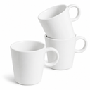 LE TAUCI 5 oz Espresso Mugs, Ceramic Small Stackable Coffee Cups, Designed for Double Shots of Espresso, Lungo and Tea, Perfect for Coffee Machine and Maker, Set of 3, White