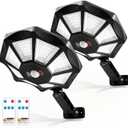 Solar Street Lights Outdoor WaterproofIP65 Outdoor Solar Lights Dusk to Dawn168 LED Flood Motion Sensor for Parks Courtyards, 2 Pack