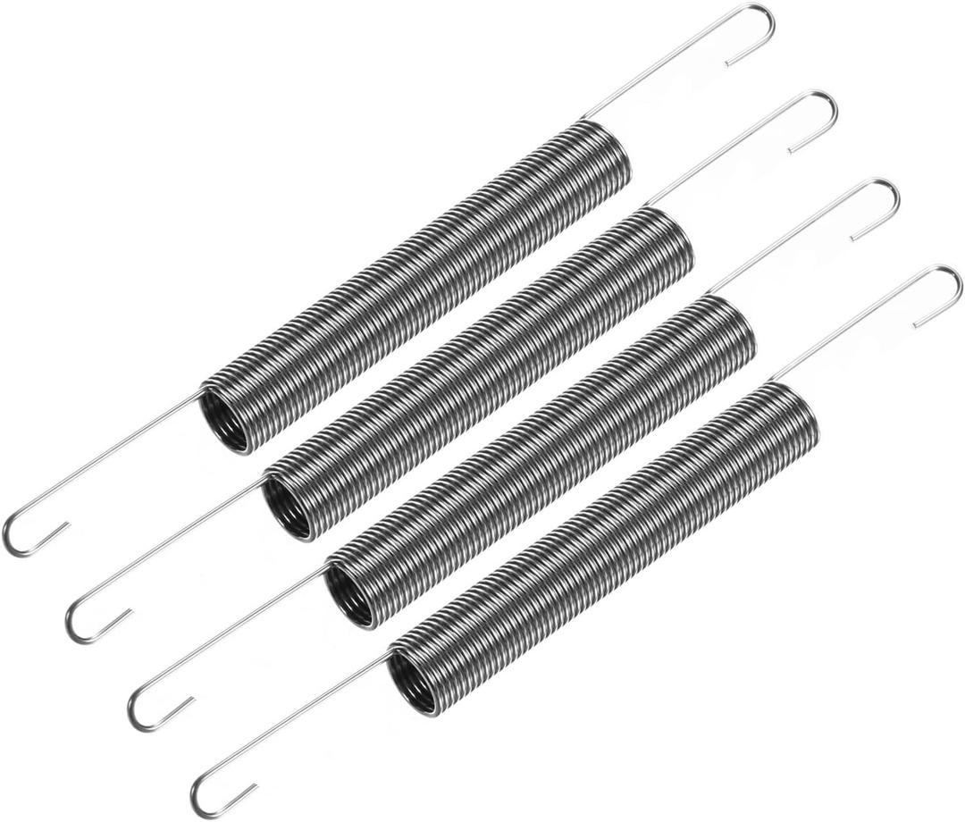 uxcell 0.9mm Wire Diax10mm ODx120mm Length Spring Steel Tension Spring 10pcs