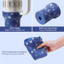 3 x Print Boot for Stanley, Rubber Cup Bottom Protector Sleeve Accessories for Stanley Quencher H2.0 FlowState Tumbler 40oz / Adventure Quencher Tumbler 40oz (Blue)