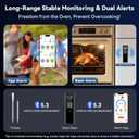Smart Wireless Meat Thermometer Digital, 2 Probes, Advanced Bluetooth Food Thermometer for Cooking, IP67, Real-Time Monitoring & Smart Alerts with APP for BBQ, Grill, Oven, Smoker, Kitchen Gifts