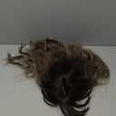 Brown Wig with Bangs,Brown Highlight Synthetic Shoulder Length Curly Wavy Wigs for Women Party Daily Use 18IN