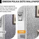 3 x Dimoon 17.3''x78.7'' Peel and Stick Wallpaper Modern Polka Dot Black and White Grey Contact Paper Boho Wallpaper Removable Self Adhesive Wall Paper Renter Friendly Bathroom Bedroom Vinyl Roll