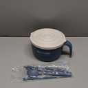 Large Ramen Bowl, Ramen Noodle Bowls Microwavable,Ramen Bowl Microwavable 45 oz, Ramen Cooker, Microwave Pasta Cooker, Ramen Bowl Microwave Gift for College Boys Girls Male Female Dorm Room (blue)