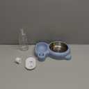Dog Bowls, Cat Food and Water Bowl Set with Water Dispenser and Stainless Steel Bowl for Cats and Small Dogs - Light Blue