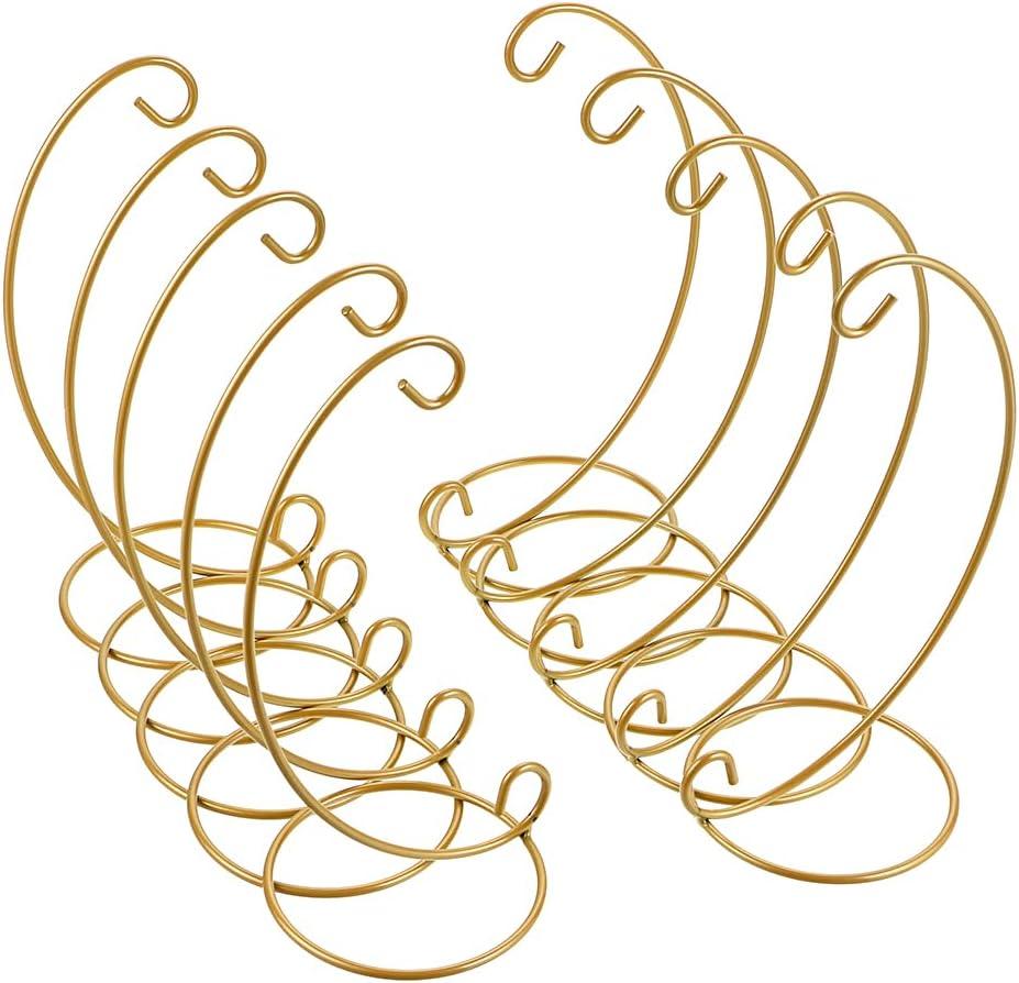 OwnMy Pack of 10 Ornament Display Stand Holder Iron Hanging Rack for Hanging Globe Air Plant Terrarium Witch Ball Bauble Home Party Craft