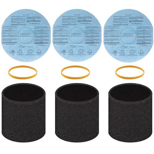 Filter Replacement 90585 Foam Sleeve for Shop Vac Wet Dry Vacuums 90304 90350 90333, VF2002 Reusable Dry Vac 9010700 Filter, Fits Most 5 Gallon Up Wet Dry Vacuum Cleaners
