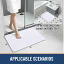 Arotive Bathroom Rugs 34" x 21", Ultra Soft Absorbent Chenille Bath Rugs, Non-Slip Rubber Backing, Machine Washable Bath Mats for Bathroom Floor, Tub and Shower, Home Decor Accessories, White