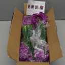 Yastouay Artificial Flowers for Outdoors, 26 Bundles Fake Outdoor Flowers, UV Resistant Artificial Plants & Flowers for Decoration, Purple Realistic Morning Glory for Outdoor Porch Garden Decoration