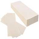 Maitys 100 Pieces Body and Facial Muslin Strips for Hair Removal Natural Muslin Epilating Strips 2.8 x 7.9 Inches Large Bulk for Women and Men