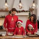 Radmire Matching Christmas Pajamas for Family Couples, XMAS Holiday PJs Sleepwear Set Long Sleeves and Pants (L, Women)