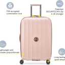 DELSEY PARIS Carrousel Hardside Expandable Luggage with Spinner Wheels, Navy, Checked-Large 28 Inch