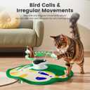 Gardner Pet Cat Toys Chargeable,5in1 Hide and Seek Automatic Interactive cat Toy, Chirping Moving Ambush Feather, Track Balls,Indoor Exercise Kicker 24 inch Cover for All Breeds,Cat Pattern