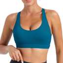 RUNNING GIRL Sports Bras for Women, Medium-High Impact Running Strappy Sports Bra with Removable Pads (XL)