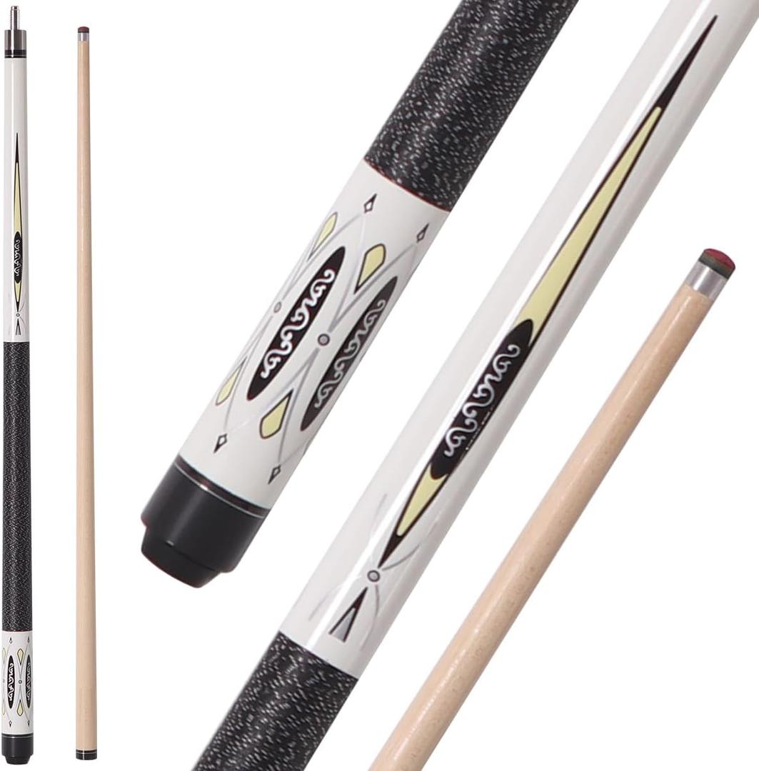 Canadian Maple Pool Cue Sticks (10mm/11.5mm/13mm), 58" 2-Piece Pool Sticks with Low Deflection Shaft,Billiard Sticks for Home, Bar, and Tournament Play
