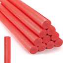 12 Pcs Floating Pool Noodles Solid Foam 1.5 x 35 in, Red, approx. 1.5 x 35"