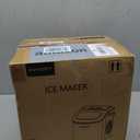 EUHOMY Countertop Ice Maker Machine with Handle, 26lbs in 24Hrs, 9 Ice Cubes Ready in 6 Mins, Auto-Cleaning Portable Ice Maker with Basket and Scoop, for Home/Kitchen/Camping/RV. (Black)