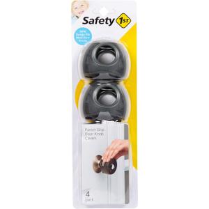 Safety 1st Parent Grip Door Knob Covers, Grey/Charcoal, 4 Count (Pack of 1) (Gray)
