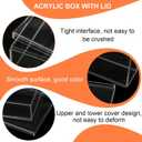 PATIKIL Acrylic Box with Lid 5.91" x 2.76" x 1.38", Clear Acrylic Display Boxes Plastic Square Cube Containers Storage Organizer for Candy Tiny Jewelry Artwork Display